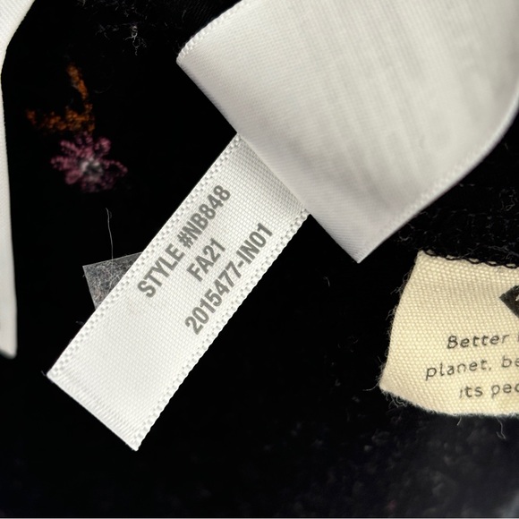 Madewell womens black Short-Sleeve Cattail Tiered Dress in Amie Floral size Med - Picture 5 of 10